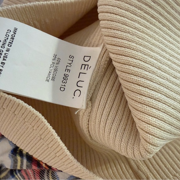 Women’s One-Shoulder Cream Ribbed Top - Picture 6 of 6